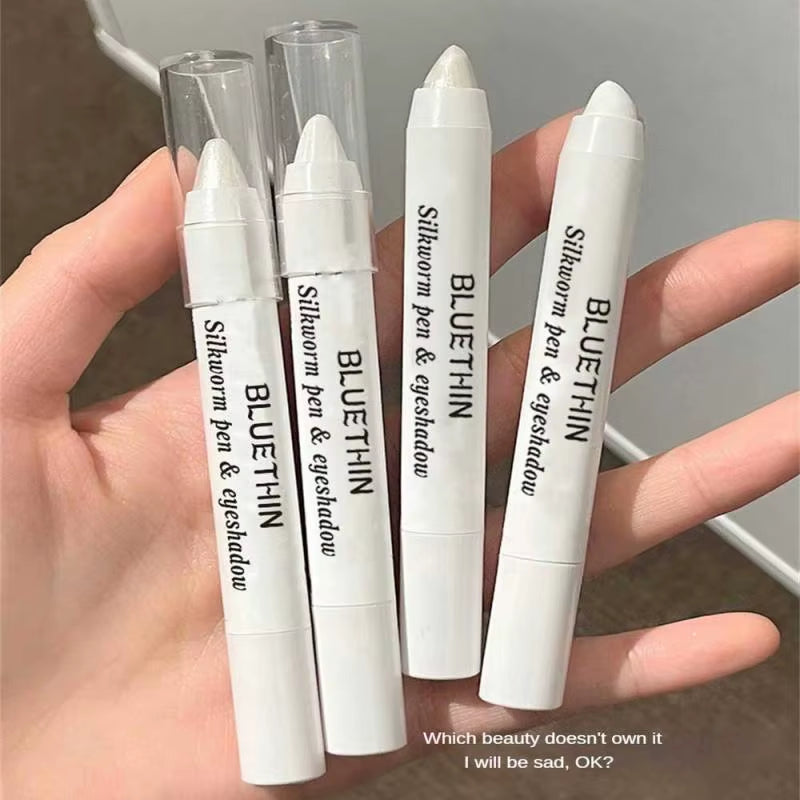 Highlighter Stick Cool Shimmer Shiny Pen 2 Color Eyes Makeup Glitter Eyeshadow Pen Face High Light Stick High Gloss Pen